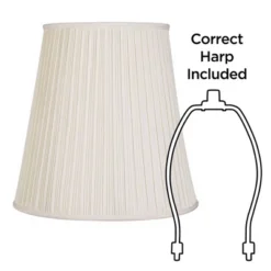 Springcrest Creme Mushroom Pleat Large Lamp Shade 12" Top X 18" Bottom X 18" Slant X 17.75" High (Spider) Replacement With Harp And Finial 9 Springcrest Creme Mushroom Pleat Large Lamp Shade 12" Top X 18" Bottom X 18" Slant X 17.75" High (Spider) Replacement With Harp And Finial -Interior furniture GUEST 013da306 481f 4c41 9053 875a7f53d6a7