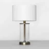 Fillable Accent With USB Table Lamp Brass - Threshold™: Modern Glass Nightstand Lamp, ETL Listed, No Bulb Included -Interior furniture GUEST 028677c1 8e8e 411c 9170 eb15b6148fd1