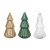 Transpac Set Of 3 Glass Light Up Christmas Trees Home Decorations Decorative Objects For Holiday Cheer -Interior furniture GUEST 02f84b1e 973a 4ea7 8ba8 da18a0c22f24