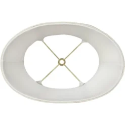 Springcrest Set Of 2 Oval Lamp Shades Cream Small 9" Wide X 6.5" Deep At Top 12" Wide X 8" Deep At Bottom 9" High Spider Harp Finial -Interior furniture GUEST 03a92497 dc95 4ede 840f dfb855980c12