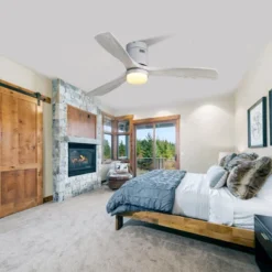 Sofucor 52 Inch Flush Mount Ceiling Fan With Lights And Remote Control, Wood Blades Modern Outdoor Ceiling Fan For Bedroom/Farmhouse/Patio/Indoor -Interior furniture GUEST 04753a9d d1b0 4f29 a2e4 eea7ee1da115