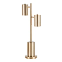Cannes Contemporary/Glam Table Lamp With Metal Shade White (Includes LED Light Bulb) - LumiSource -Interior furniture GUEST 04af6644 035b 46f6 8367 d9709842eedc