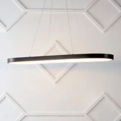 38.75" Nolan Modern Bohemian Iron Linear Integrated LED Pendant Black - JONATHAN Y -Interior furniture GUEST 04fc055a 79ca 4df7 8445 aa4eb7edd967