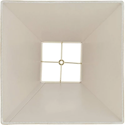 Springcrest Set Of 2 Square Lamp Shades Neutral Beige Medium 6" Top X 16" Bottom X 10" High Spider Replacement Harp Finial Fitting 7 Springcrest Set Of 2 Square Lamp Shades Neutral Beige Medium 6" Top X 16" Bottom X 10" High Spider Replacement Harp Finial Fitting - Image 5