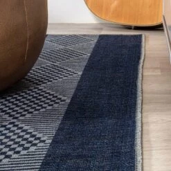 Nautisk Trellis Stripe Machine-Washable Area Rug - JONATHAN Y -Interior furniture GUEST 06a7997c f2f2 4f6a ada1 0a145283761b