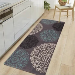 World Rug Gallery Contemporary Modern Floral Anti Fatigue Standing Mat -Interior furniture GUEST 077c5d98 a86e 4672 a5ce 14b5e614824d