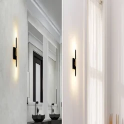 Globe Electric 2-Light Matte Black Wall Sconce With Antique Brass Accent: ETL Listed, Iron Body, No Shade -Interior furniture GUEST 0817f521 1483 413f be52 3b0fb238fe96