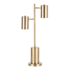 Cannes Contemporary/Glam Table Lamp With Metal Shade White (Includes LED Light Bulb) - LumiSource -Interior furniture GUEST 0a51bf93 1861 4047 9814 3b59fe25ab80