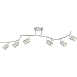 Pro Track Rhodes 6-Head LED Ceiling Track Light Fixture Kit Spot Light GU10 Silver Brushed Nickel Finish Metal Modern Kitchen Bathroom Dining 63" Wide 11 Pro Track Rhodes 6-Head LED Ceiling Track Light Fixture Kit Spot Light GU10 Silver Brushed Nickel Finish Metal Modern Kitchen Bathroom Dining 63" Wide -Interior furniture GUEST 0b064ce6 ed63 4465 a21c 7b15326d4fc2