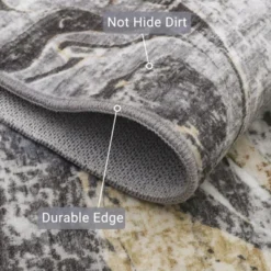 8x10 Rugs Washable Modern - Abstract Grey Area Rug For Living Room, Non-Shedding Low Pile Carpet, Easy Clean -Interior furniture GUEST 0bc424c1 72f8 4611 833e e0dd3ee87fec