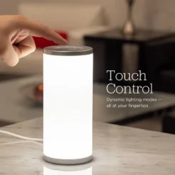 Seasons Color Fusion Lights Table Lamp Silver - Enbrighten: Touch-Controlled, USB Powered, Modern Decor -Interior furniture GUEST 0bef989b a8e5 43c0 96f8 89942df853e5