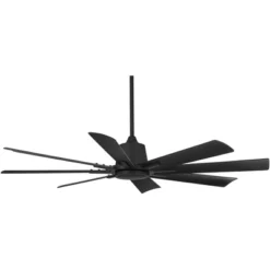 Casa Vieja 54" Inspirit Modern Indoor Outdoor Ceiling Fan 8 Blade LED Light Remote Control Matte Black Finish Bedroom Patio Living Room Damp Rated -Interior furniture GUEST 0cfe5681 e687 4a37 960a db17a6562ece