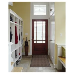 2'x3' Solid Diamond Doormat Brown/Black - HomeTrax -Interior furniture GUEST 0d35a9ca 0e5d 4366 a56c 56b299e2c99b