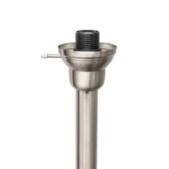 Torchiere Floor Lamp With 2 Reading Lights And Scalloped Glass Shades Metallic Silver - Lalia Home -Interior furniture GUEST 105e2009 a94d 4c40 bc68 8f929b756f03