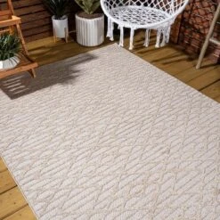 Ararat High-Low Pile Moroccan Diamond Modern Indoor/Outdoor Area Rug - JONATHAN Y -Interior furniture GUEST 10f92210 23bf 4231 b990 c73316222cb5