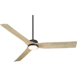 Casa Vieja 60" Montage Farmhouse Rustic Indoor Outdoor Ceiling Fan 3 Blade LED Light Remote Control Matte Black Finish Bedroom Patio Damp Rated -Interior furniture GUEST 11fdaaee 67b7 486a bf7a 6bac9485c4a5