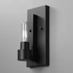 Globe Electric 1-Light Matte Black Wall Sconce With Clear Glass Shade -Interior furniture GUEST 13623cd6 889c 4063 bfcc e95ed9671450
