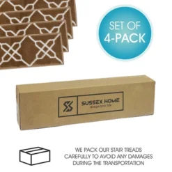 Sussexhome Zigzag Collection Non-Slip Carpet Stair Treads, 9" X 28" 17 Sussexhome Zigzag Collection Non-Slip Carpet Stair Treads, 9" X 28" -Interior furniture GUEST 140a4343 2404 4946 a4da 19254ac8541b