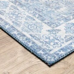 Marcel Persian Style Inspired Traditional Area Rug Blue/Gray - Captiv8e Designs