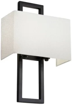 Possini Euro Design Modena Modern Wall Light Sconces Set Of 2 Black Hardwire 9 1/2" Fixture Silvery Faux Silk Shade For Bedroom Reading Living Room -Interior furniture GUEST 15a79dba 8a5c 4e11 a09c 644e4c89774f