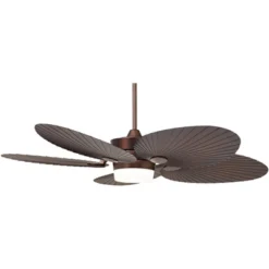 52" Casa Vieja Breeze Tropical Indoor Outdoor Ceiling Fan With LED Light Remote Oil Brushed Bronze Palm Leaf Glass Damp Rated For Patio Exterior House -Interior furniture GUEST 16fc7d3d e6de 49fc b671 21cf52262225