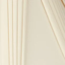 Springcrest Collection Set Of 2 Lamp Shades Ivory French Drape Large 6" Top X 17" Bottom X 12" High Spider Harp And Finial Fitting