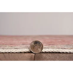 2'x8' Washable Blanton Rug Pink/Ivory - Linon: Rubber Backed, Stain-Resistant, Low Pile, Traditional Medallion Design -Interior furniture GUEST 17ae4813 d103 4b76 8ecf a18bf1643fa1