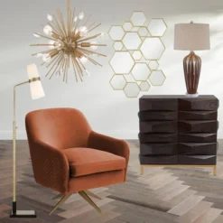 Possini Euro Design Janae Warm Gold Sputnik Chandelier 18" Wide Modern Crystal 9-Light Fixture For Dining Room House Foyer Kitchen Island Entryway -Interior furniture GUEST 17cf58e6 f686 46c2 bb63 1bc61f12d7a5