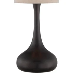 360 Lighting Modern Table Lamp With USB And AC Power Outlet Workstation Charging Base 24.5" High Espresso Bronze Droplet Living Room Desk Office -Interior furniture GUEST 1890e857 ab66 48ea ba5a 68ee6c577cea