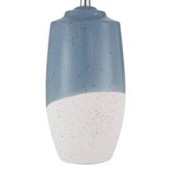 360 Lighting Aegean 28" Tall Coastal Modern Table Lamps Set Of 2 Blue White Finish Ceramic Beige Shade Living Room Bedroom Bedside Nightstand House -Interior furniture GUEST 18b0cae1 c1c8 4041 b8dc 7724683b2c3c