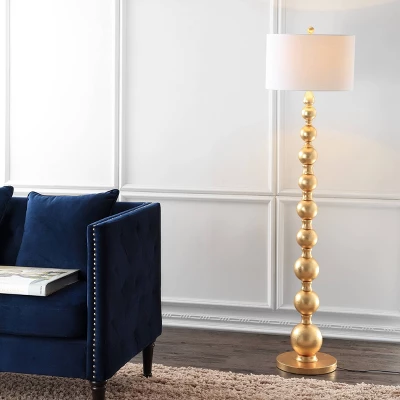 62.5" Metal Adriana Floor Lamp (Includes LED Light Bulb) Gold - JONATHAN Y 3 62.5" Metal Adriana Floor Lamp (Includes LED Light Bulb) Gold - JONATHAN Y