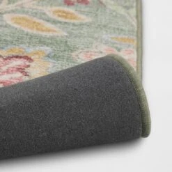 28"x84" Floral Memory Foam Runner Rug Sage Green - Threshold™ -Interior furniture GUEST 1955b3d9 c1c2 4323 bef0 b284223bb077