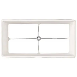 Springcrest White Pinched Pleat Medium Rectangle Lamp Shade 14" Wide X 7" Deep X 10" High (Spider) Replacement With Harp And Finial -Interior furniture GUEST 1a503823 11d2 4400 9e9f bcd91bffb974