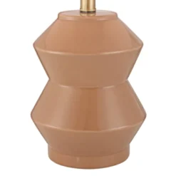 360 Lighting Tatum 22 1/4" High Small Geometric Mid Century Modern Accent Table Lamp Red Clay Glaze Finish Ceramic Single Living Room Bedroom -Interior furniture GUEST 1b1da88f 1082 4cf2 aa77 d79b85da109d