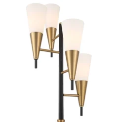 Possini Euro Design Quatro Mid Century Modern Tree Floor Lamp 71" Tall Black Gold Metal 4 Light Frosted Glass Cone Shade For Living Room Bedroom House 11 Possini Euro Design Quatro Mid Century Modern Tree Floor Lamp 71" Tall Black Gold Metal 4 Light Frosted Glass Cone Shade For Living Room Bedroom House -Interior furniture GUEST 1b97b729 bb69 41fb 847e 0b86cb4c6a4e