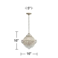 Vienna Full Spectrum Wallingford Antique Brass Chandelier 16" Wide French Crystal Glass 6-Light Fixture For Dining Room House Kitchen Island Entryway -Interior furniture GUEST 1bb51c1b 6aba 491d a01e 1ddb3f1a6e60