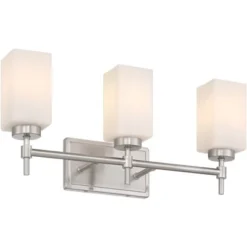 Possini Euro Design Possini Euro Salo 20 3/4" Wide Brushed Nickel 3-Light Bath Light -Interior furniture GUEST 1c223de4 87f0 44f6 b6db d6364af0f086