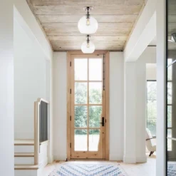 9.75" LED 1-Light Marla Iron/Seeded Glass Pendant Nickel/Clear - JONATHAN Y -Interior furniture GUEST 1cace5ff 95b6 44f5 8eec c1a04b3732fa