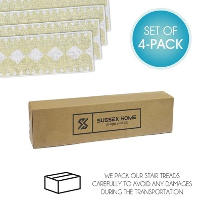 SussexHome Diamond Design Cotton Anti-Slip Stair Treads, 9” X 28“ 9 SussexHome Diamond Design Cotton Anti-Slip Stair Treads, 9” X 28“ - Image 7