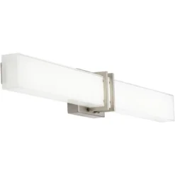 Possini Euro Design Exeter Modern Wall Light Brushed Nickel 36" Light Bar LED Fixture Silk Screened Glass Shade For Bedroom Bathroom Vanity Reading -Interior furniture GUEST 1d58fad9 1e6d 4ae7 a583 22cdb8b3d0ce