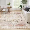 8x10 Rugs Non-Slip ¨C Vintage Distressed Area Rug Ultra-Soft Low Pile Carpet | Machine Washable Light Brown Rug With TPR Backing -Interior furniture GUEST 1d64c8de cb45 4e3f a2de 9bfdcd23ea15