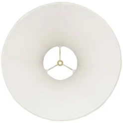 Springcrest Collection Set Of 2 Lamp Shades Ivory French Drape Large 6" Top X 17" Bottom X 12" High Spider Harp And Finial Fitting -Interior furniture GUEST 1fac1a78 5959 4c82 8d72 a63481965862