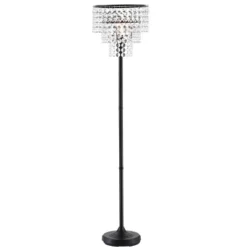 JONATHAN Y Juliette Crystal/Metal Floor Lamp -Interior furniture GUEST 204f3462 5012 4d89 bbeb ff677a7ccf7d