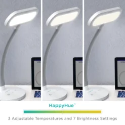 Verilux HappyLight Duo 2-in-1 Light Therapy And Task Desk Lamp White: Modern Design, USB Port, No Assembly Required -Interior furniture GUEST 2064b925 b63f 414d 80e7 00f2abc3a145