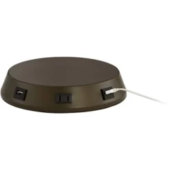 360 Lighting Modern Table Lamp With USB And AC Power Outlet Workstation Charging Base 24.5" High Espresso Bronze Droplet Living Room Desk Office -Interior furniture GUEST 20794d02 b9a7 4a06 8d20 e46fedcad087