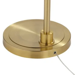 Possini Euro Design Kipling Modern 62 1/2" Tall Downbridge Arc Floor Lamp Warm Gold Metal Clear Glass Shade For Living Room Reading House -Interior furniture GUEST 2130cb59 9bcf 49ff 94d9 d6baf96111b9