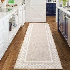 Modern Geometric Bordered Living Room Bedroom Rugs, Ultra Thin Soft Non Slip Large Carpet For Dining Room Office Classroom -Interior furniture GUEST 21b00ad5 402b 4966 8f69 04b5e241cfb4