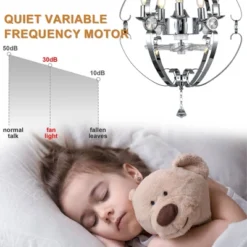 Bella Depot 20" Silver Metal Caged Ceiling Fan With Light And Remote Control -Interior furniture GUEST 21eda7f8 4aae 4188 8a2d 17720f98e3cf