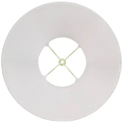Imperial Shade White Medium Bell Lamp Shade 7" Top X 14" Bottom X 11" Slant X 10.5" High (Spider) Replacement With Harp And Finial -Interior furniture GUEST 21f60919 3d2f 4043 8e2c e00c65009c9d