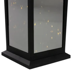Northlight LED Lighted Flickering Candle Lantern - 12" - Black - Warm White Light -Interior furniture GUEST 22078345 ba36 4b33 9507 d3b552179415